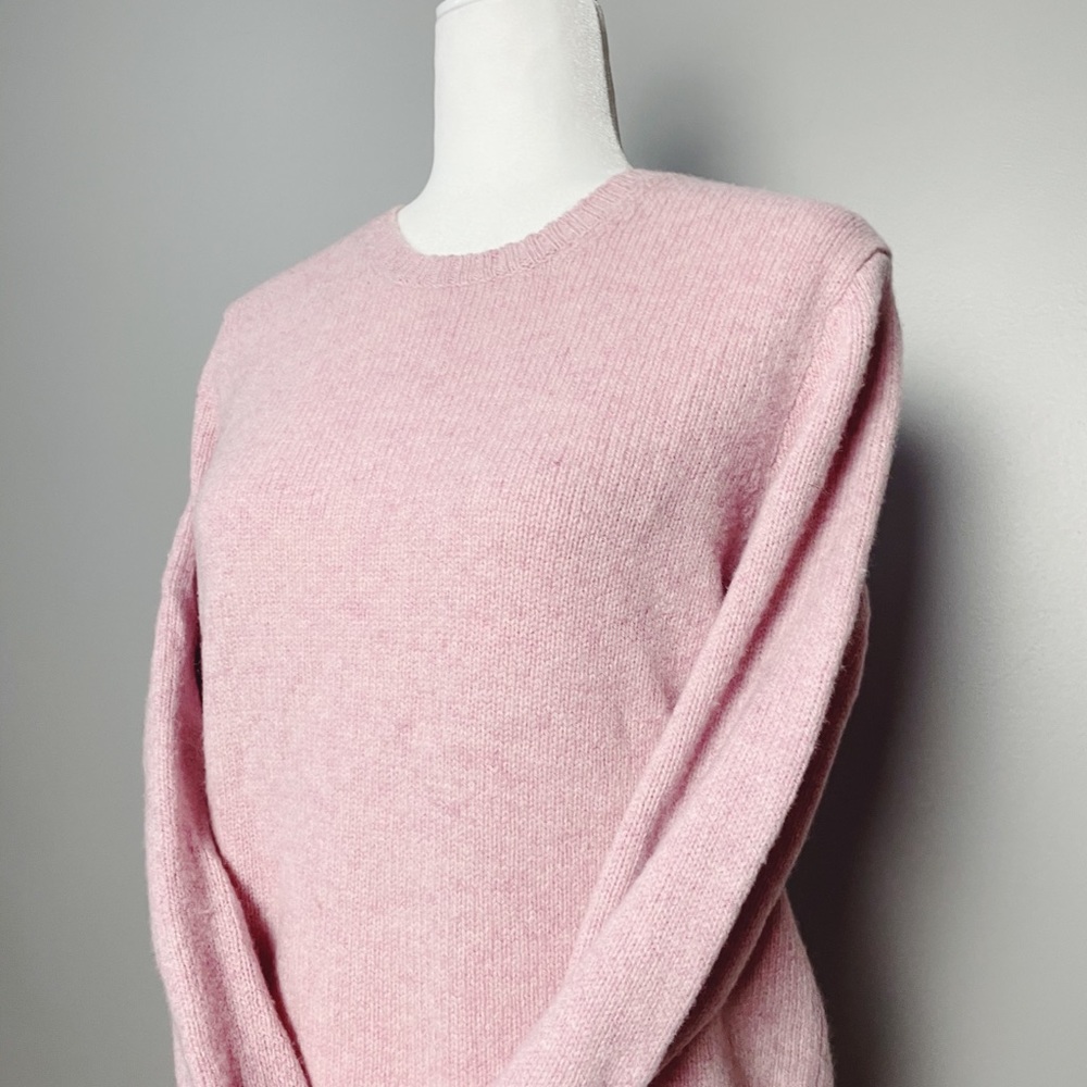 J. Crew Knit Crewneck Wool Pink Heather Sweater - Picture 4 of 6